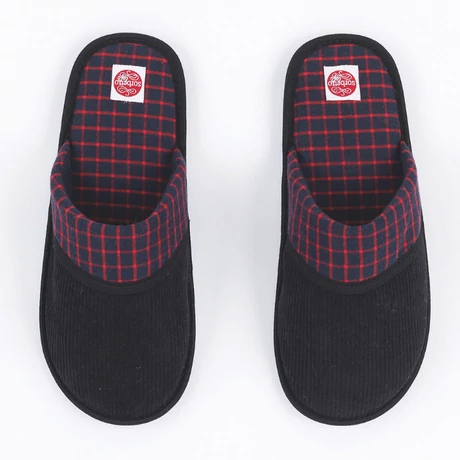 Férfi papucs - bordó-fekete